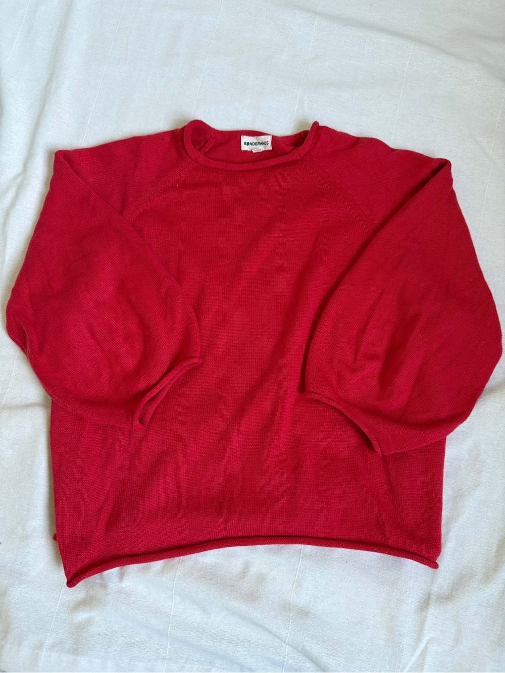 SONDERHAUS Jeanie Sweater in Cherry Red Large